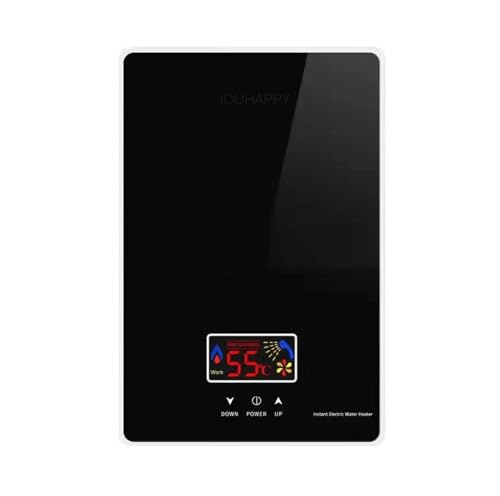 JOXLOVER Calentador de Agua eléctrico, Calentador De Agua Caliente Eléctrico Instantáneo Sin Tanque De 6000W, Calentador De Agua A Demanda For Baño Y Cocina con Pantalla LCD para Cocina y baño