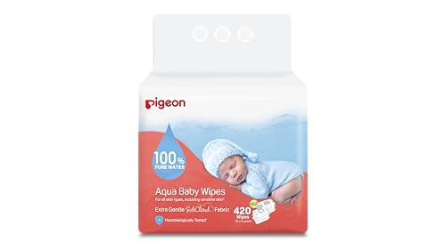 Pigeon Aqua Gentle Baby Wipes with Fliptop (Pack of 6)