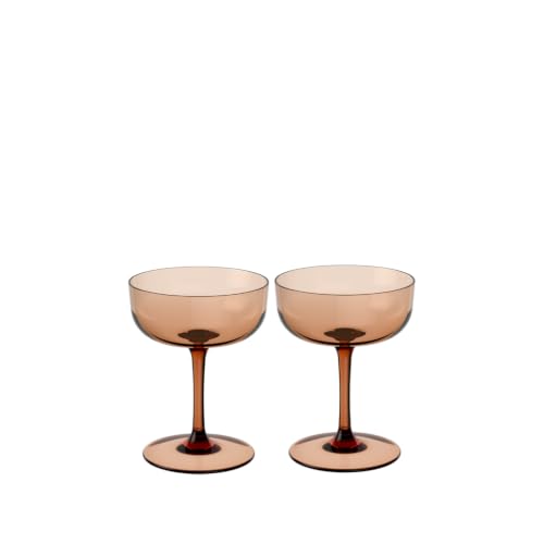 like. by Villeroy & Boch – Like Glass Sekt-/Champagnerschale Braun, Spülmaschinenfest, Sektschale, Trinkgeschirr, Glas, Gläser, Kristallglas
