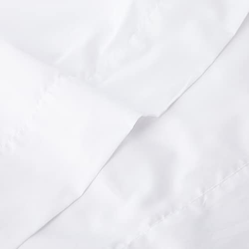 Amazon Basics Bettlaken, Poly-Baumwolle Fadenzahl 200, 180 x 260 cm - Weiß - Image 5