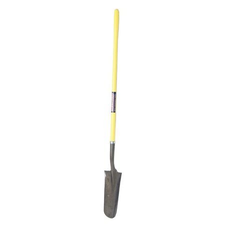 Westward Drain Spade, 46-3/4 in Fiberglass Handle, 5-3/4 in Alloy Steel Blade, Yellow