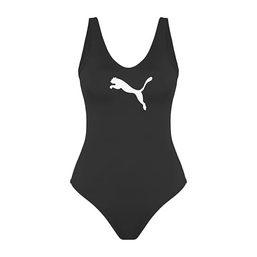 PUMA Maiô Feminino Clássico Piscina Resistente ao Cloro Adulto, Preto, GG