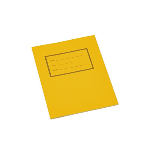 Crossbow Education Dyslexia Tinted Exercise Books - 9" x 7" 10mm lined with margin - Yellow (10 Pack) - Image 3