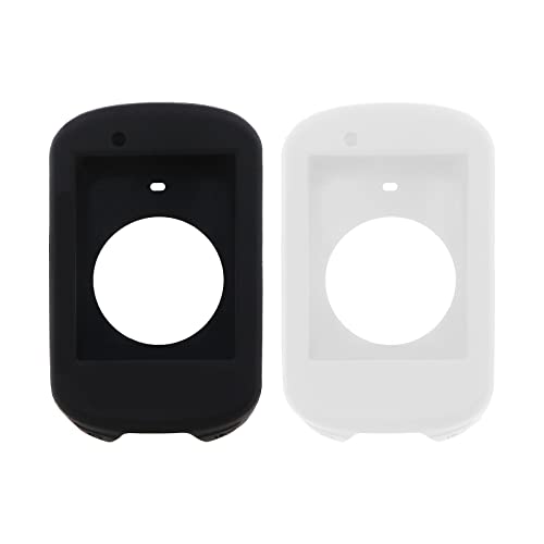 Create idea 2PCS Silicone Case Compatible with Garmin Edge 530 Bike GPS Anti-drop Protective Cover Skin Cycling GPS Replacement Accessories Black & White