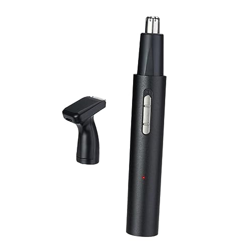 IWOWHERO 1Set Rechargeable Beard and Hair Kit Multipurpose Eyebrow Trimmer with Dual Edge Blades Easy Clean Detachable Heads for Precise Trimming Black