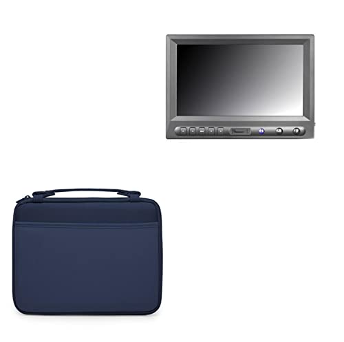 BoxWave Case Compatible with Avinair AV-FPV-819W - Hard Shell Briefcase, Slim Messenger Bag Briefcase Cover Side Pockets - Navy