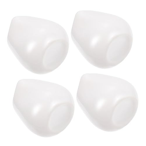 SHOWERORO 4piezas Jarras De Cerámica Para Leche y Salsas Unidades Blancas Pequeñas Superficie Lisa Fáciles De Limpiar Para Hogares y Comedores