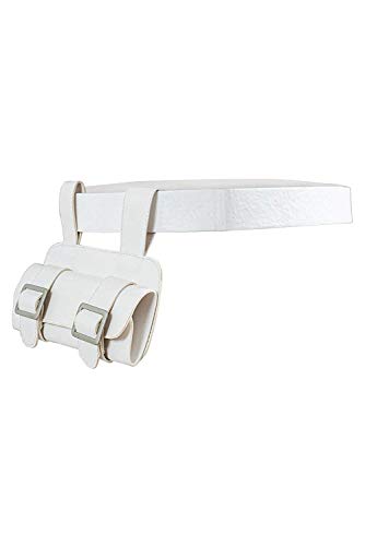 Adult Anime Belt Sword Holder Adjustable Buckle Holster PU Halloween Cosplay Prop White with Knife Cover3
