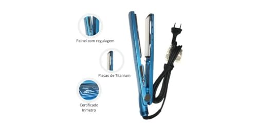 Kit Profissional: Prancha Nano Titânio + Escova Alisadora Bivolt – Cabelos Alinhados e Saudáveis