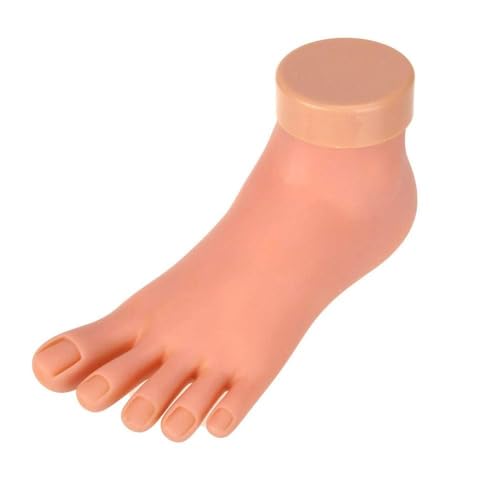 Image of AORAEM Practice Fake Foot Flexible Movable Soft Silicone Fake Foot Tool for Nail Art Training Display