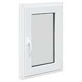 vidaXL Finestra per Soffitta RISOR 50 x 75 cm PVC e Vetro Bianco, Solaio, Isolamento Termico Moderno, Finestre Energy Efficient, Fissaggi in Vetro PVC Silenziati