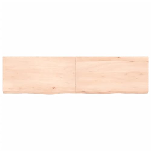 Estantería de pared de madera maciza de roble TALCUS 120 x 30 x 6 cm 4