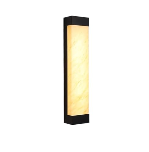 Applique extérieur acier inoxydable effet marbre 45cm 24W pour façade