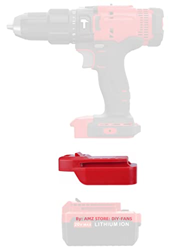 LQ-18RY Adapter Only Fits Craftsman V20 Series Cordless Tools for Porter-Cable 20v MAX Series (Not Old 18v) Lithium Batteries - Adapter Only, Red, P20B-V20