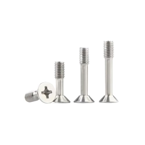 M6/M8/M10 316 Stainless Steel Bolt Nails Countersunk Head Phillips Screws Stripping Half Tooth GB819(M10x16mm (2pcs))