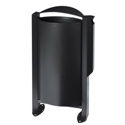 Corbeille sur pied / cendrier Arkea - 60l/3l - gris manganèse