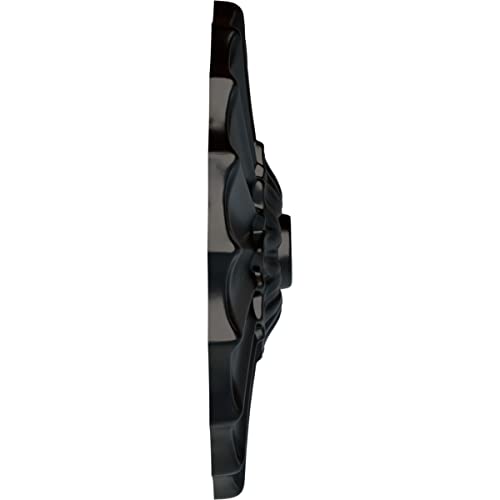 Image of Ekena Millwork CM09SHBLF 9 inchOD X 1 3 /8 inchP Shakuras Ceiling Medallion Fits Canopies Up to 1 3 /8 inch, Jet Black