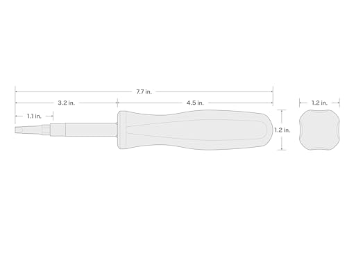 Image of TEKTON 6-in-1 Square Driver | DMS18015 | #0 x #1, #2 x #3, Red