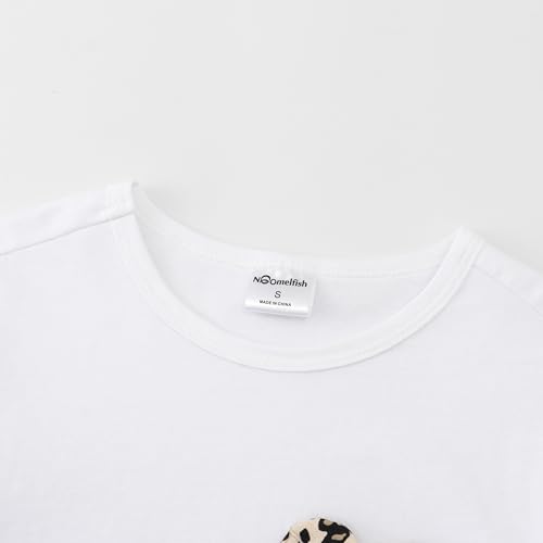 Image of Noomelfish Girls Short Sleeve Heart Pocket T-Shirts Casual Cotton Tee Tops Blouse (5-12 Years)