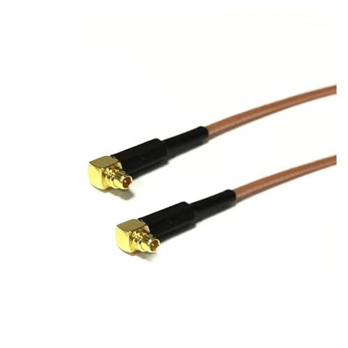 Cable MMCX macho a enchufe coaxial flexible codo de 90 grados RG178 de 100cm para antena RF
