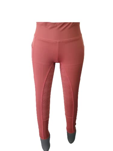 Cwell Equine NEW Full Silicone Grip Rajstopy do jazdy konnej bryczesy kieszeń na telefon Marsala