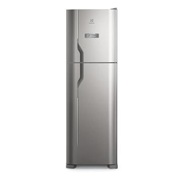 Geladeira Electrolux Frost Free 400L Efficient Turbo Freezer Duplex Inox Look (DFX44) 127 V