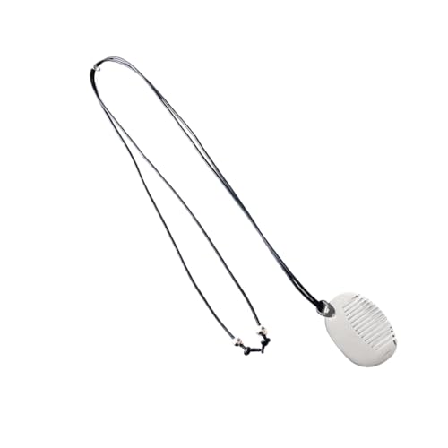 Silver Comb Shaped Pendant Necklace for Trendy Female Style Statements