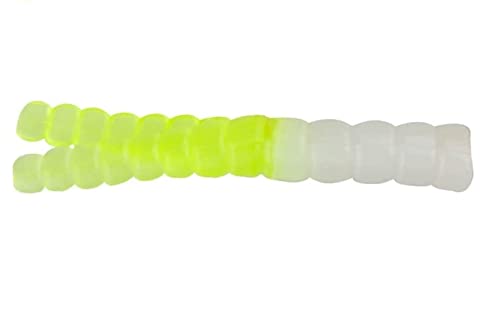 Trout Magnet Split-Tail Grub Body - White Chartreuse - 50 Pack