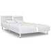 vidaXL Cama Individual Luz LED Estructura Hierro + Somier Láminas + Cabecero...