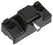 Step-On Patio Door Lock, Plastic Black