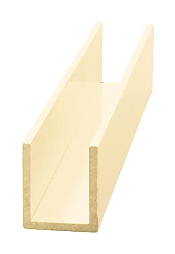 Crl Satin Brass 1/2" Fixed Panel Shower Door Deep-U Channel - 95 In Long #TOP3