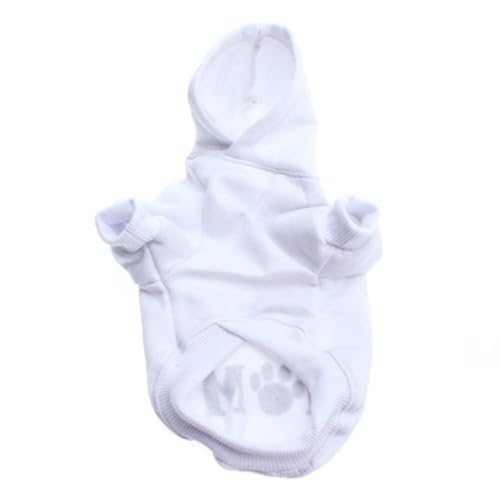 Izefia Dog Hoodie Clothes I Love My Mom Fleece Sweater Winter Sweat Shirt Warm Cotton Hoodies for Small Dogs Cat Mum White XL - Image 3