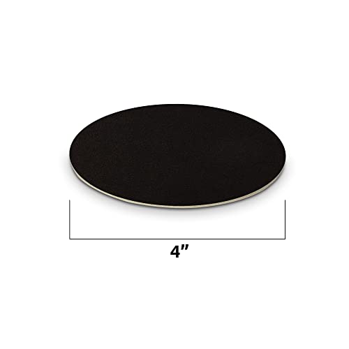 MT Products Black Drink Coasters 4" - Round Disposable Coasters (Pack of 50) - Made in The USA