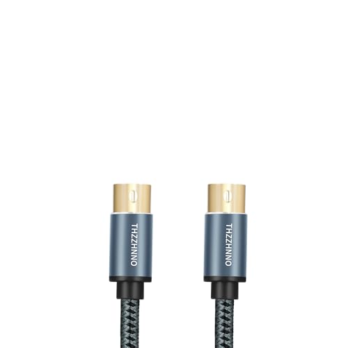 Thzzhnno Kabel MIDI męski na męski, 5-pinowy kabel MIDI 1,5 m kompatybilny z pianinem elektronicznym, bębnem elektronicznym
