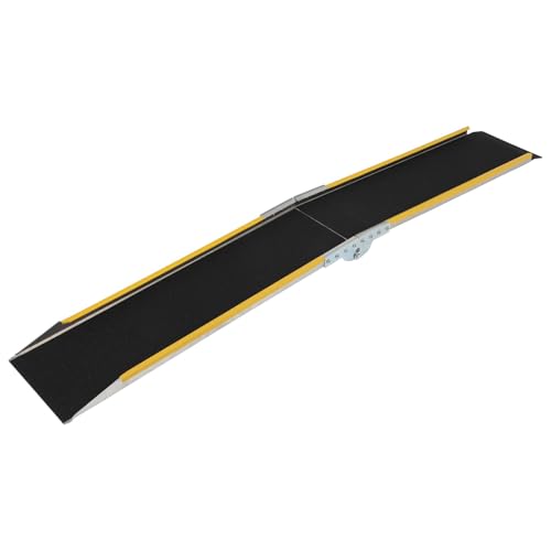 Rampas de carga con superficie antideslizante, 70,9" L x 9,8" A x 1,6" H, rampa portátil de aluminio para ATV y motocicletas, capacidad de 600 lb, para motocicletas, tractores, cortadoras de césped y sopladores de nieve (1 unidad) miniatura 1