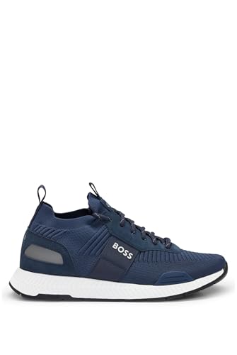 BOSS Men Titanium_Runn_knst_N Sneaker Blue 45 EU