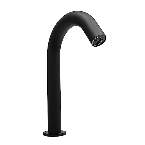 Czyurachel Robinet à capteur infrarouge, robinet de salle de bain, robinet automatique, robinet de lavabo sans contact salle de bain, noir