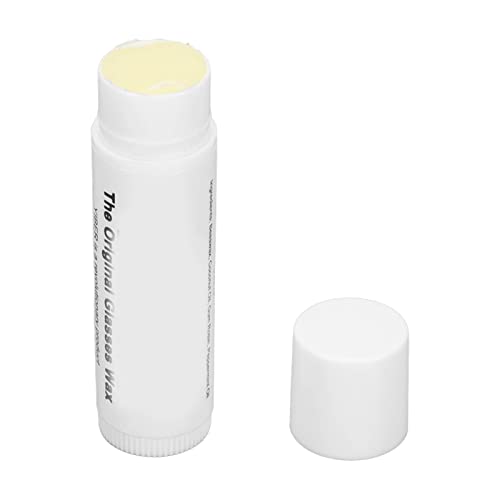 Glasses Wax, Pure Beewax Odorless Eyeglass Nose Pads Anti Sliding Eyewear Retainer with Container, Easy Application, Eyeglass Nose Stick for Sunglasses Frame