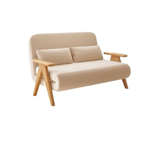 GLigeT Dormitorio Sofá Cama Plegable de Doble Uso, Madera Maciza y Multifuncional, Individual, Simple retráctil Uso versátil(XL)