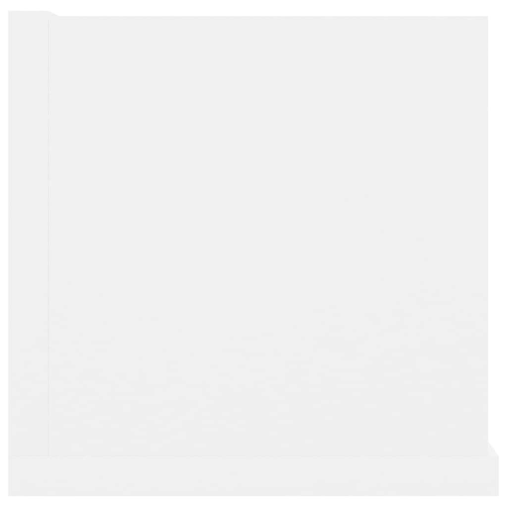 Scaffale da parete per CD, bianco, 100 x 18 x 18 cm, moderno scaffale per DVD in legno con 4 scomparti, montaggio a parete salvaspazio per collezioni musicali, dischi in vinile e accessori