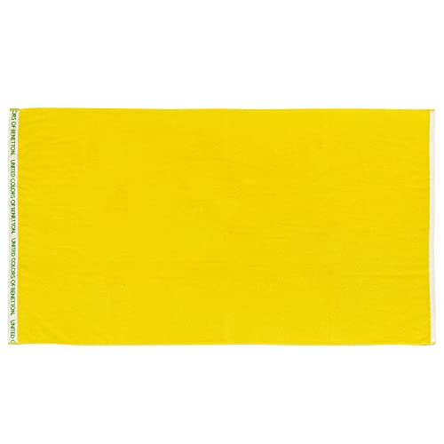 Miniatura 6 de United Colors Of Benetton.- Toalla De Playa 90 X 160 Cm, Rizo De 100 Algodón, Compacta, Ligera, Suave Y De Secado Rápido, Apta Para Lavadora, Amarillo