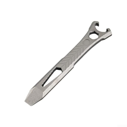 Zilimontt Multiherramienta EDC de metal con barra de palanca, destornillador y abridor de botellas, mango ergonómico para aventuras al aire libre y tareas diarias, compacto, 14 cm x 2,8 cm, ligero