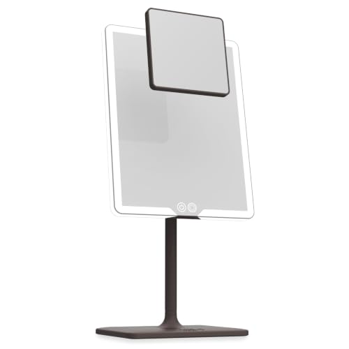 Orbit LED Vanity Mirror with Lights 7X1X Magnification Dimmable & USB-C Rechargeable Tabletop Mirror - Chalk Grey product thumbnail 9