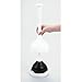 mDesign Plastic Freestanding Hideaway Toilet Plunger Holder with Drip Tray - Master or Guest Bathroom Heavy-Duty Storage Organization - Aura Collection - White