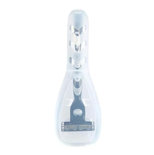 Transparent Portable Travel Men Manual Razor Protector Plastic Box Cover Container Storage Shaver Holder Protector Case Organizer Electric Shavers Shave and Hair Removal,Plastic Safe