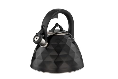 Brinox - Chaleira de Inox com Apito Brinox 3L Black Diamond com Indução - Preto Fosco Brinox - Chaleira de Inox com Apito Brinox 3L Black Diamond com Indução - Preto Fosco