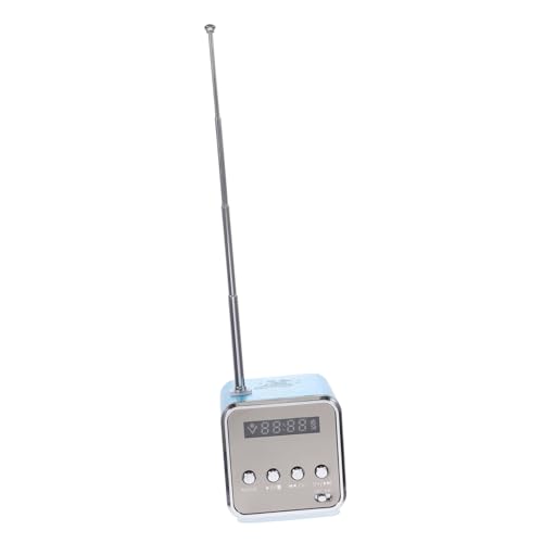 MUELODSIC Altavoz Retro Portátil con Pantalla Mini Altavoz Inalámbrico para Ordenador y Exteriores Diseño Compacto Azul para Música Casa y Senderismo