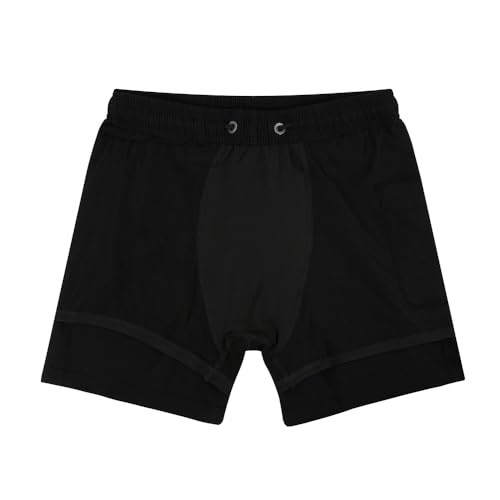 Mens Swim Trunk with Compression Liner 5Inch Quick Dry Bath Mat Black Swim Mens Bathing Suits (US, Alpha, Small, Big, Tall, Black)4