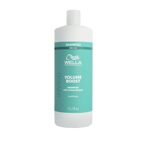 Wella Professionals INVIGO VOLUME BOOST Shampoing volumateur – avec complexe Volume Boost, pour cheveux normaux à fins, 1L