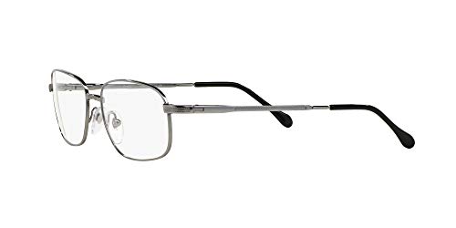 Sferoflex Men's Sf2086 Square Prescription Eyewear Frames, Gunmetal/Demo Lens, 52 Mm #TOP2